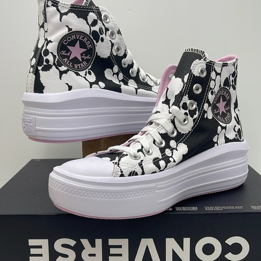 Converse WMNS CTAS MOVE HI
WHITE/BLACK/LT ARCTIC PINK A01361C Platforms Sneakers